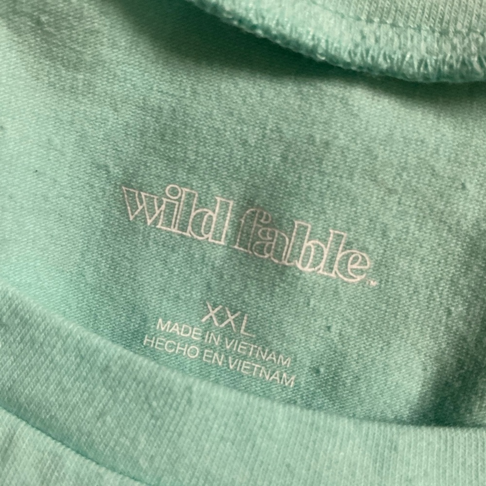 Wild Fable Women’s Light Blue Cropped Short Sleeve Crop Top - Picture 3 of 3